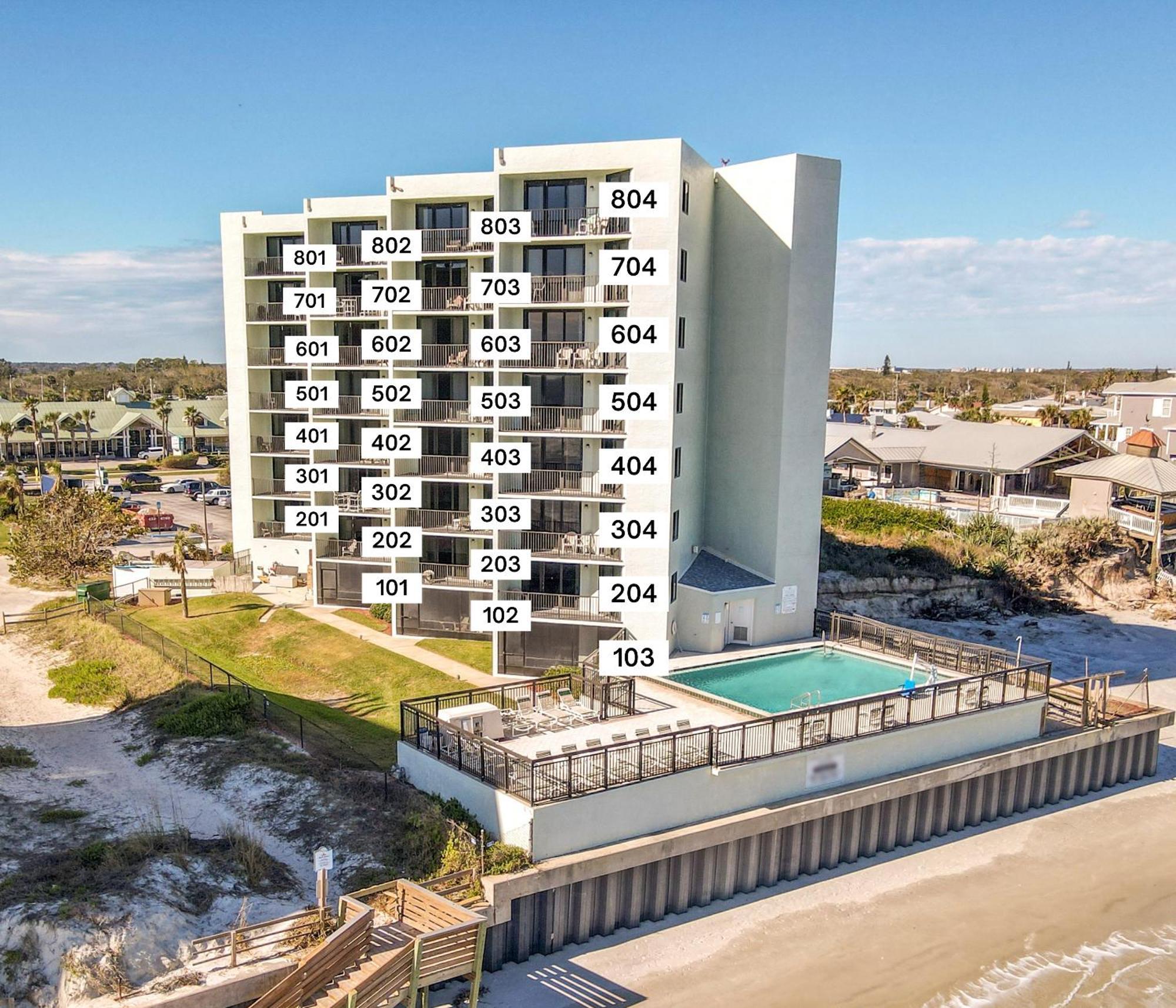 Ocean View With A Beachfront Pool At Ocean Trillium Condo ~ 602 New Smyrna Beach Eksteriør bilde